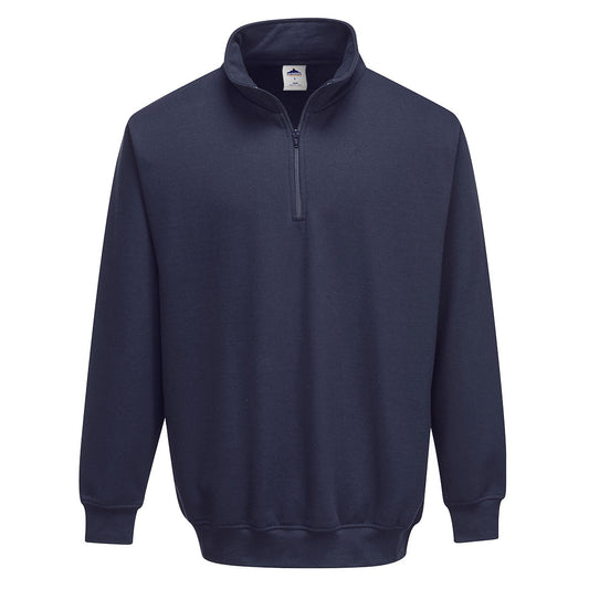 Sorrento Zip Neck Sweatshirt Navy