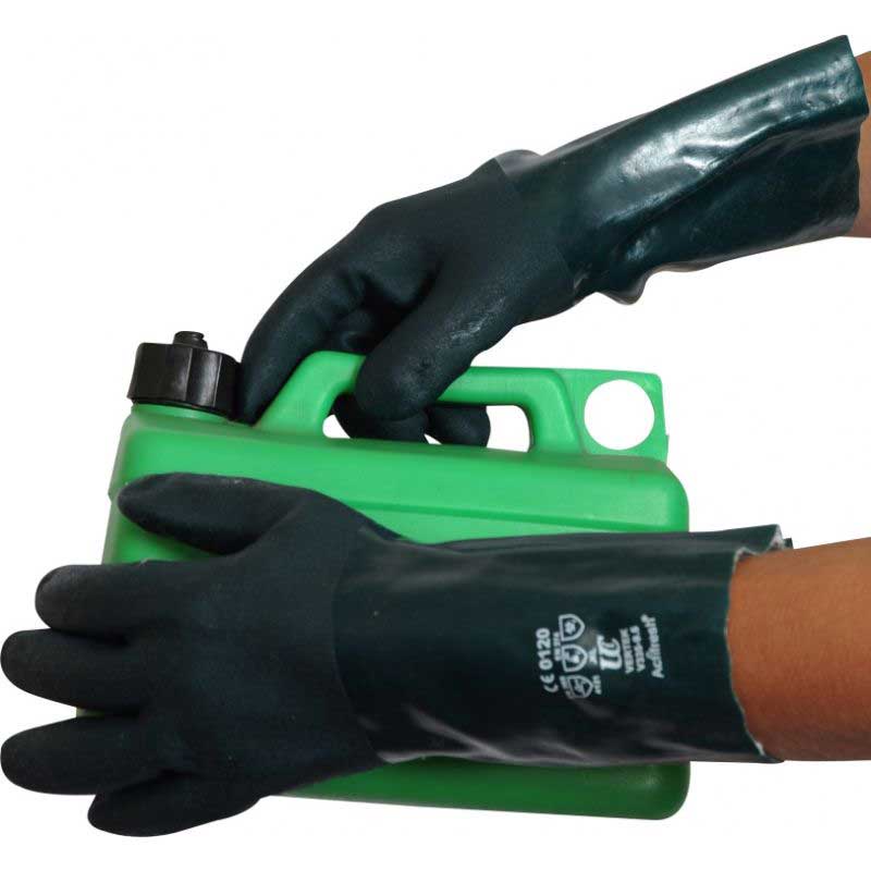 Pvc Double Dipped Gauntlets Green 14