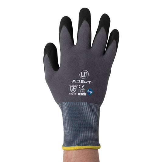 Adept Palm Coated Gloves Grey