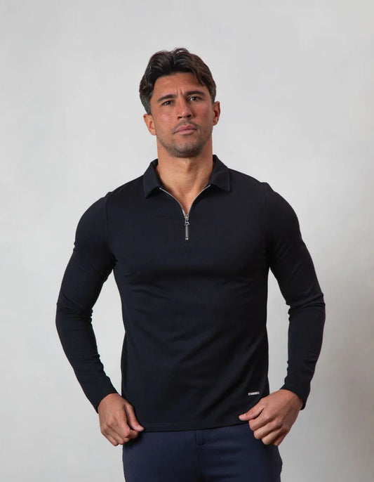 L/S Premium Polo Black