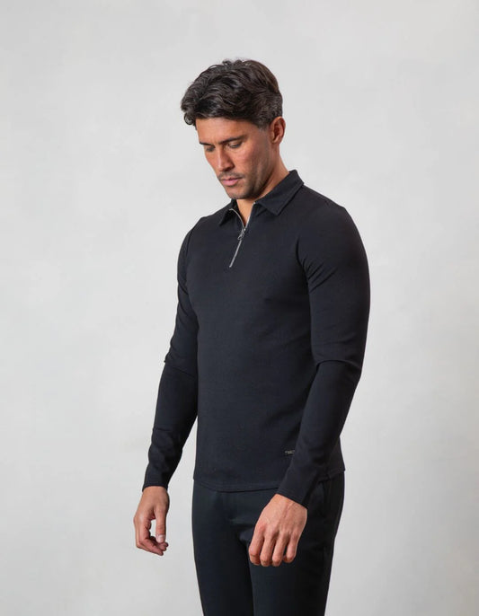 L/S Premium Polo Black