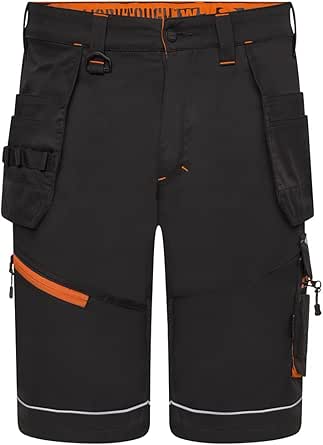 Worktough Work Cargo Jogger Short Black