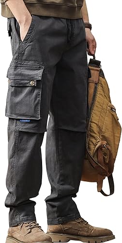 Cargo Trouser Black Reg Leg