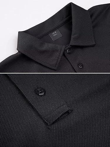 Black L/S Polo+Emb The Dales Market L/C