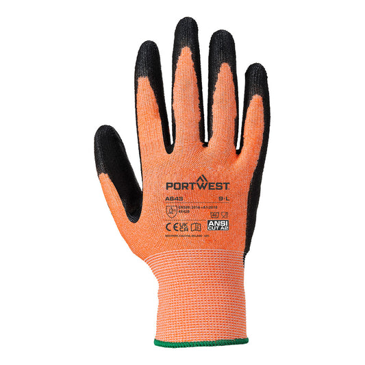 Amber Cut Nitrile Foam Gloves
