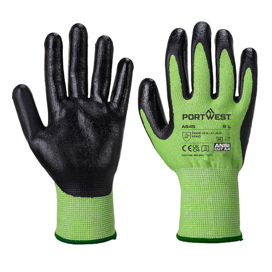 Green Cut Ntrile Foam Gloves