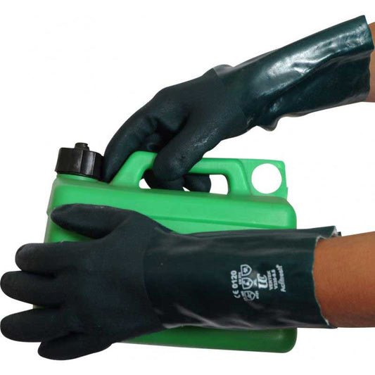 Pvc Double Dipped Gauntlets Green 14