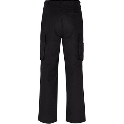 Black Regular Leg Cargo Trousers