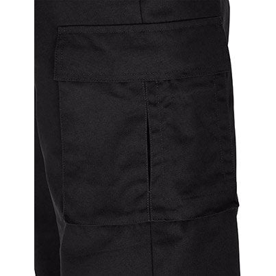 Black Regular Leg Cargo Trousers