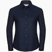 Ladies Oxford Shirt Navy-L