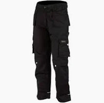 Cargo Trouser Black Tall Leg : 42